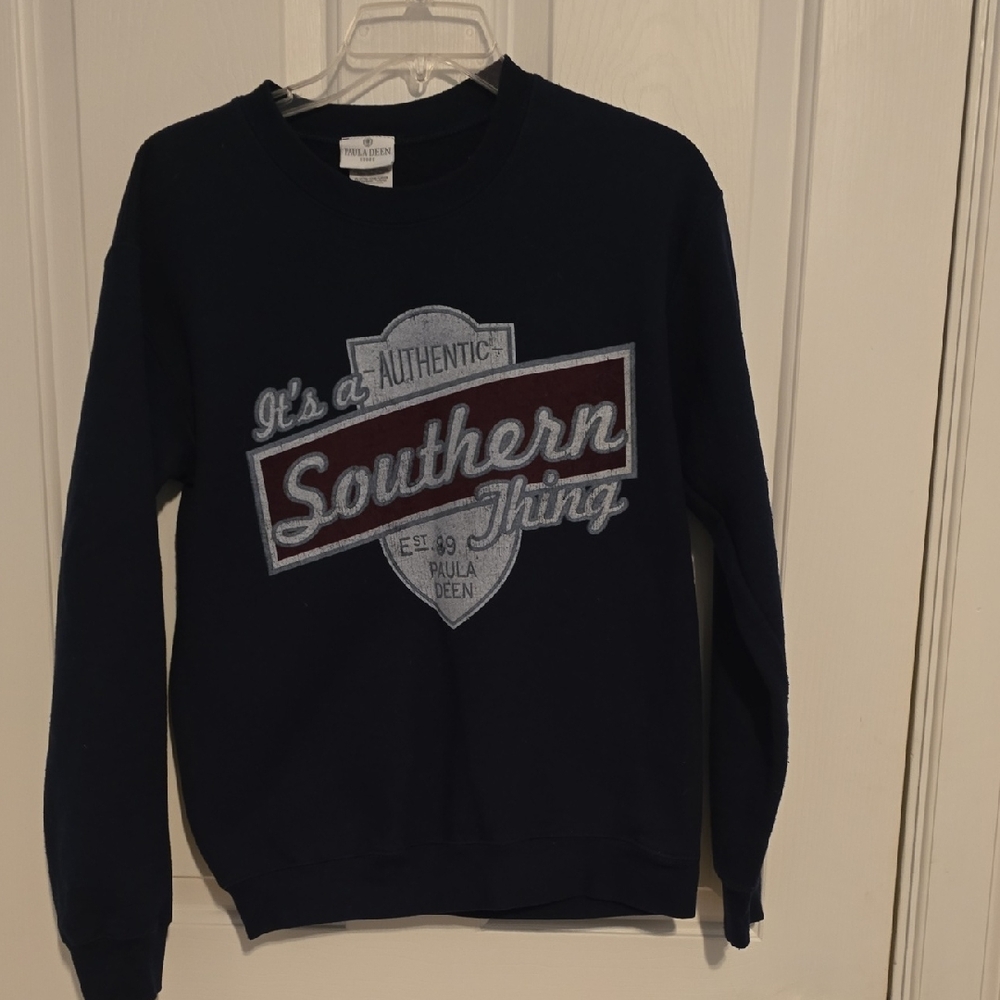 Authentic Southern Thing Womens Navy Crewneck Sweater